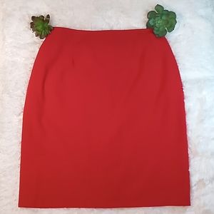 Apostrophe Petite Red Pencil Skirt Size 6P